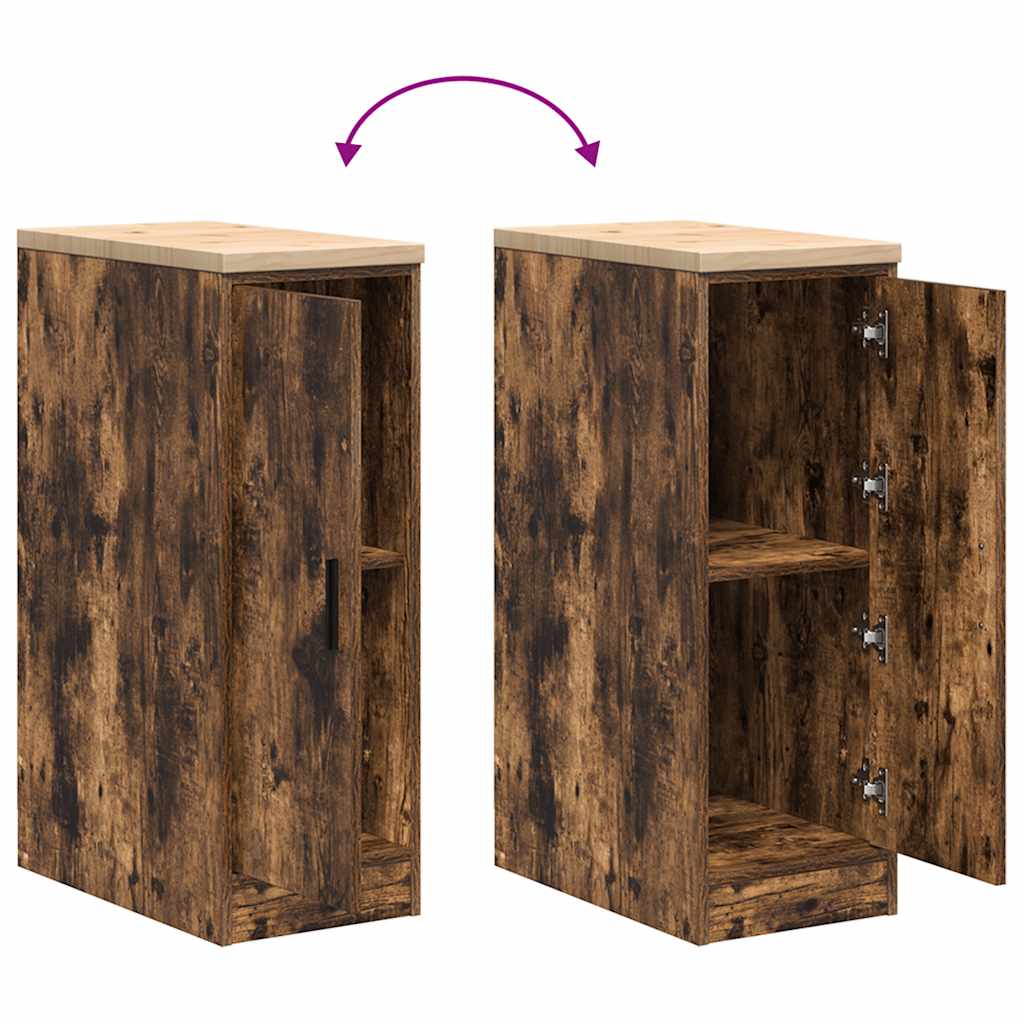 Garagekast 30x51x85 cm massief grenenhout gerookt eiken is nu te koop bij PeponiXL, paradijselijk wonen!