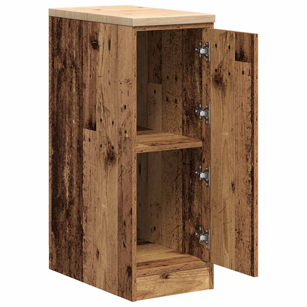 Garagekast 30x51x85 cm massief grenenhout oud hout is nu te koop bij PeponiXL, paradijselijk wonen!