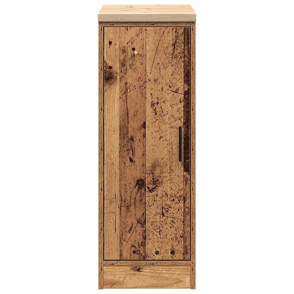 Garagekast 30x51x85 cm massief grenenhout oud hout is nu te koop bij PeponiXL, paradijselijk wonen!