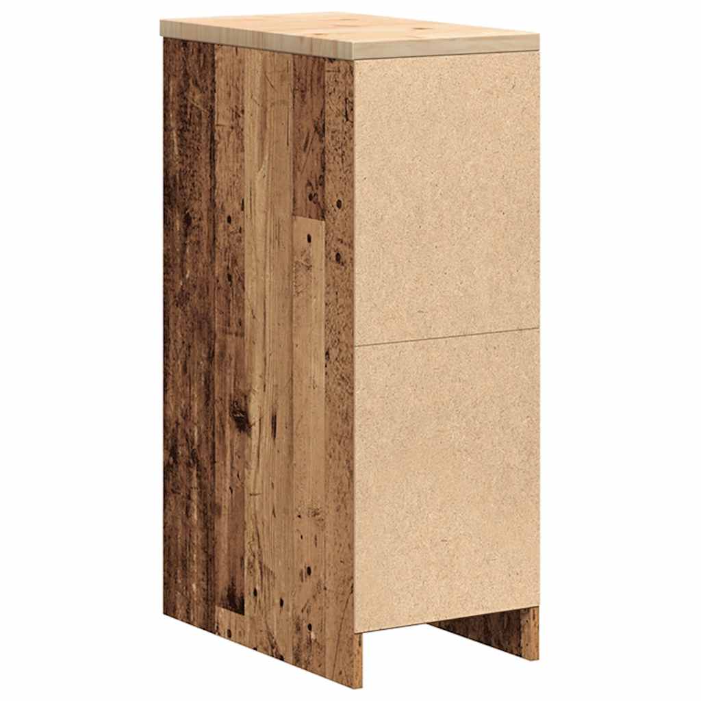 Garagekast 30x51x85 cm massief grenenhout oud hout is nu te koop bij PeponiXL, paradijselijk wonen!