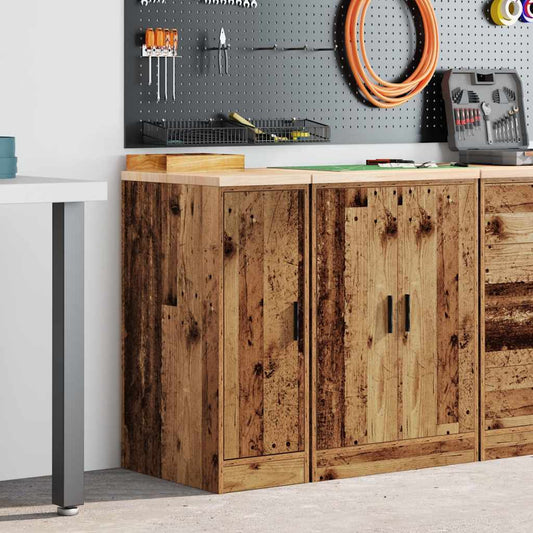 Garagekast 30x51x85 cm massief grenenhout oud hout is nu te koop bij PeponiXL, paradijselijk wonen!