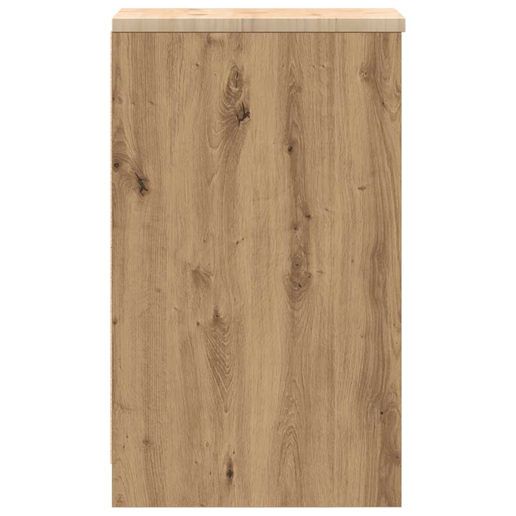 Garagekast 30x51x85 cm massief grenenhout artisan eikenkleurig is nu te koop bij PeponiXL, paradijselijk wonen!