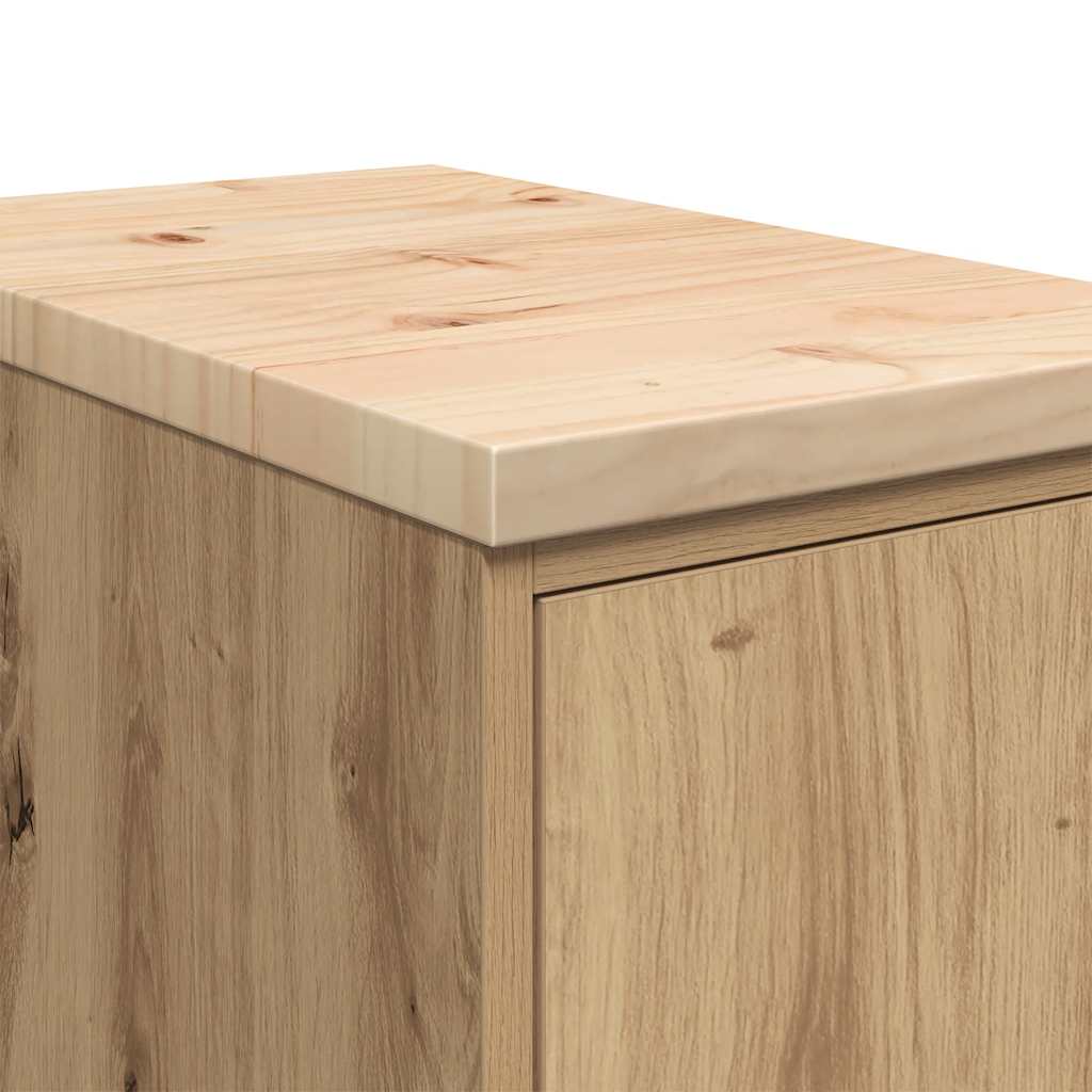 Garagekast 30x51x85 cm massief grenenhout artisan eikenkleurig is nu te koop bij PeponiXL, paradijselijk wonen!