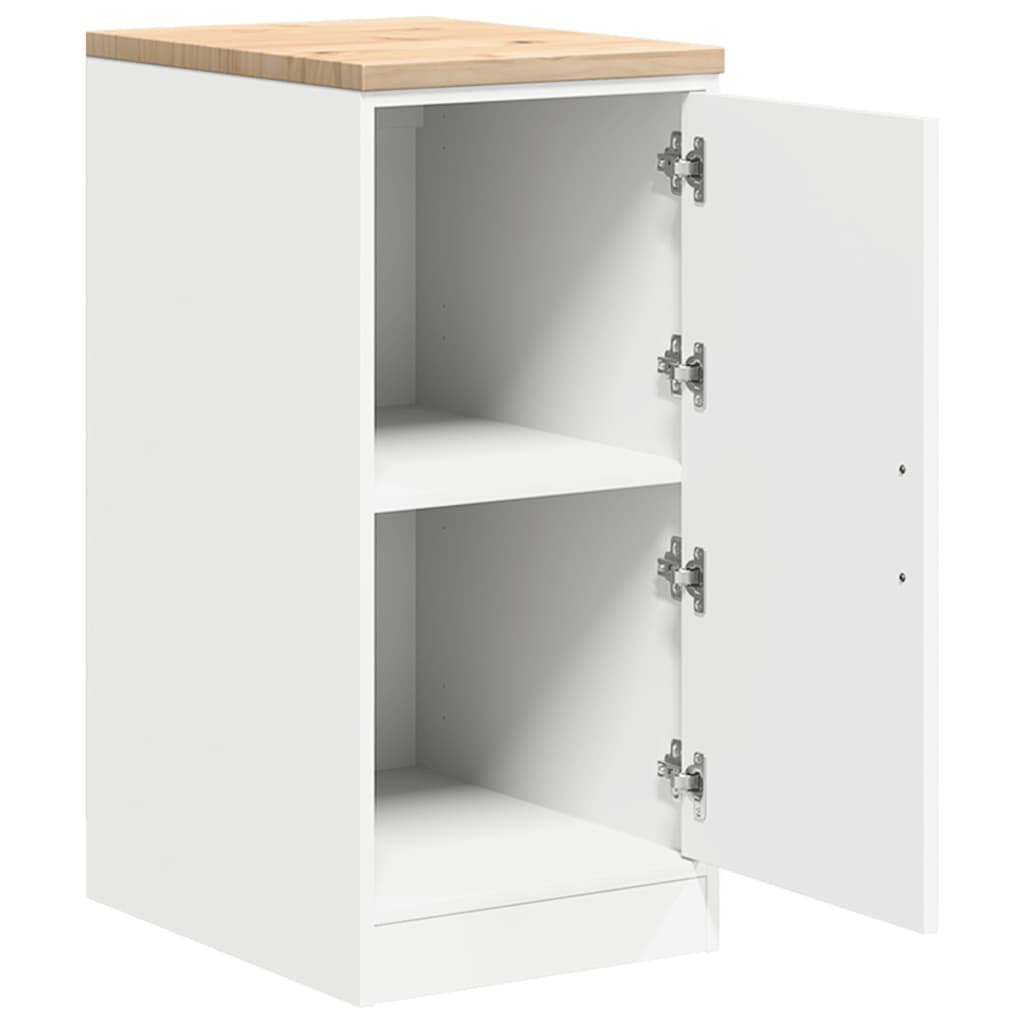 Garagekast 40x51x85 cm massief grenenhout wit is nu te koop bij PeponiXL, paradijselijk wonen!