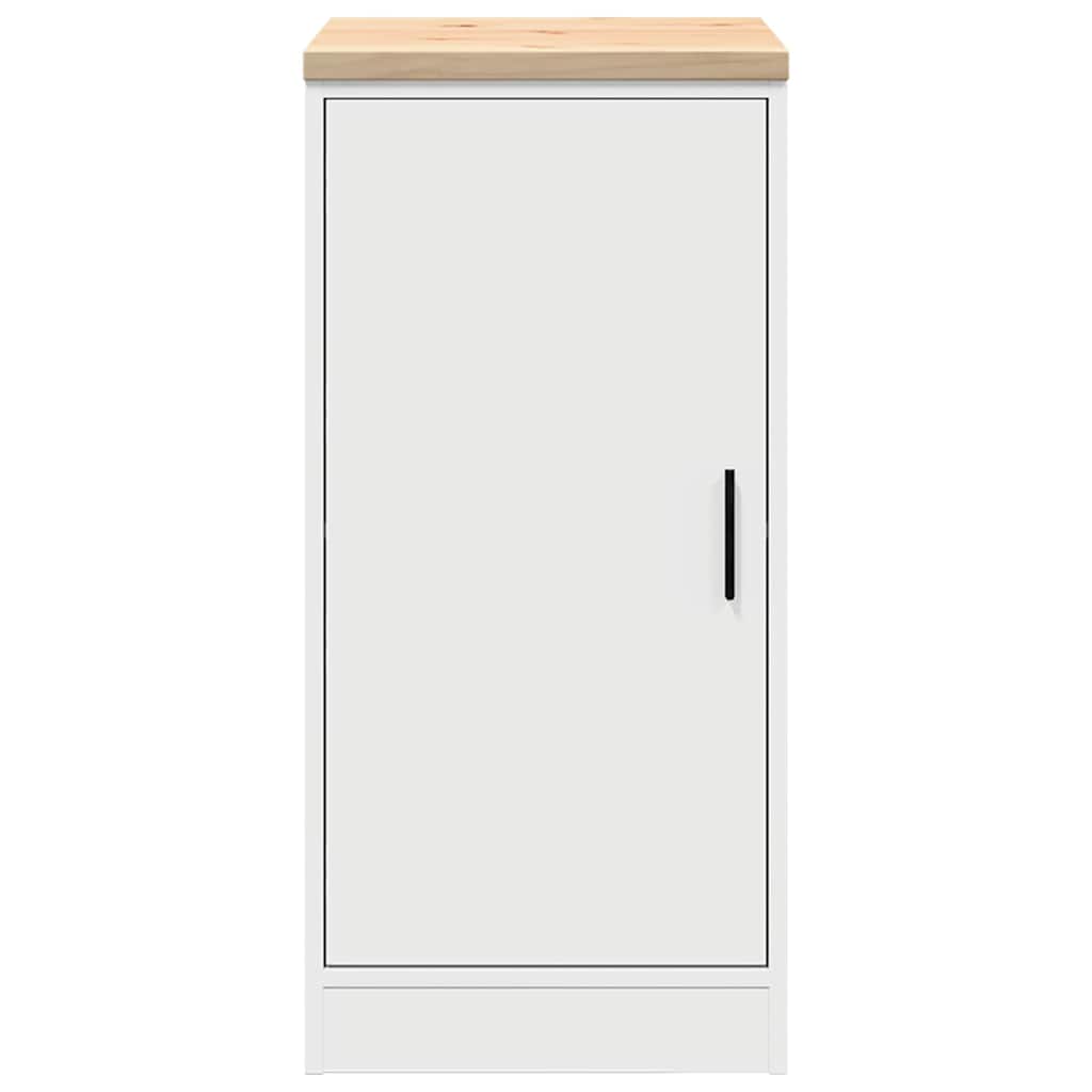 Garagekast 40x51x85 cm massief grenenhout wit is nu te koop bij PeponiXL, paradijselijk wonen!