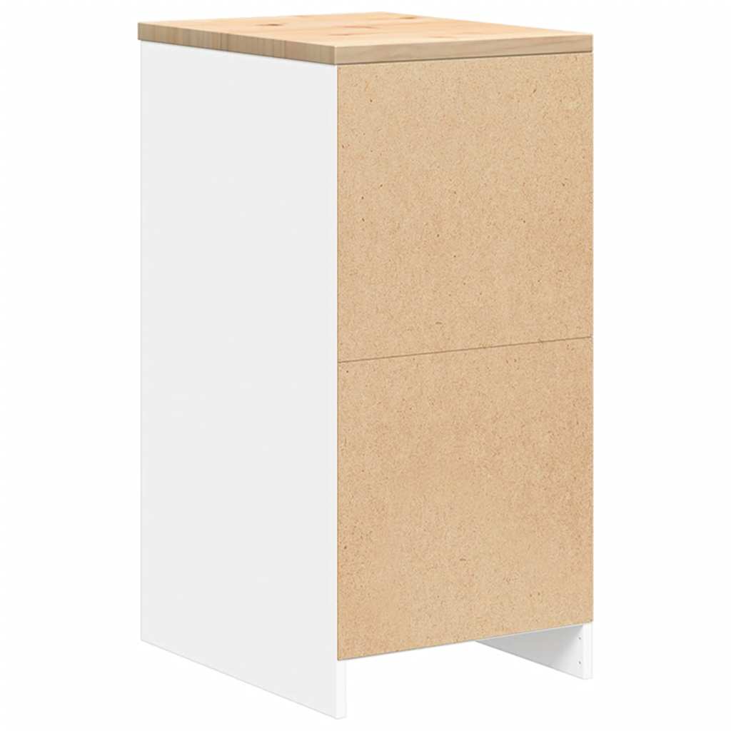Garagekast 40x51x85 cm massief grenenhout wit is nu te koop bij PeponiXL, paradijselijk wonen!