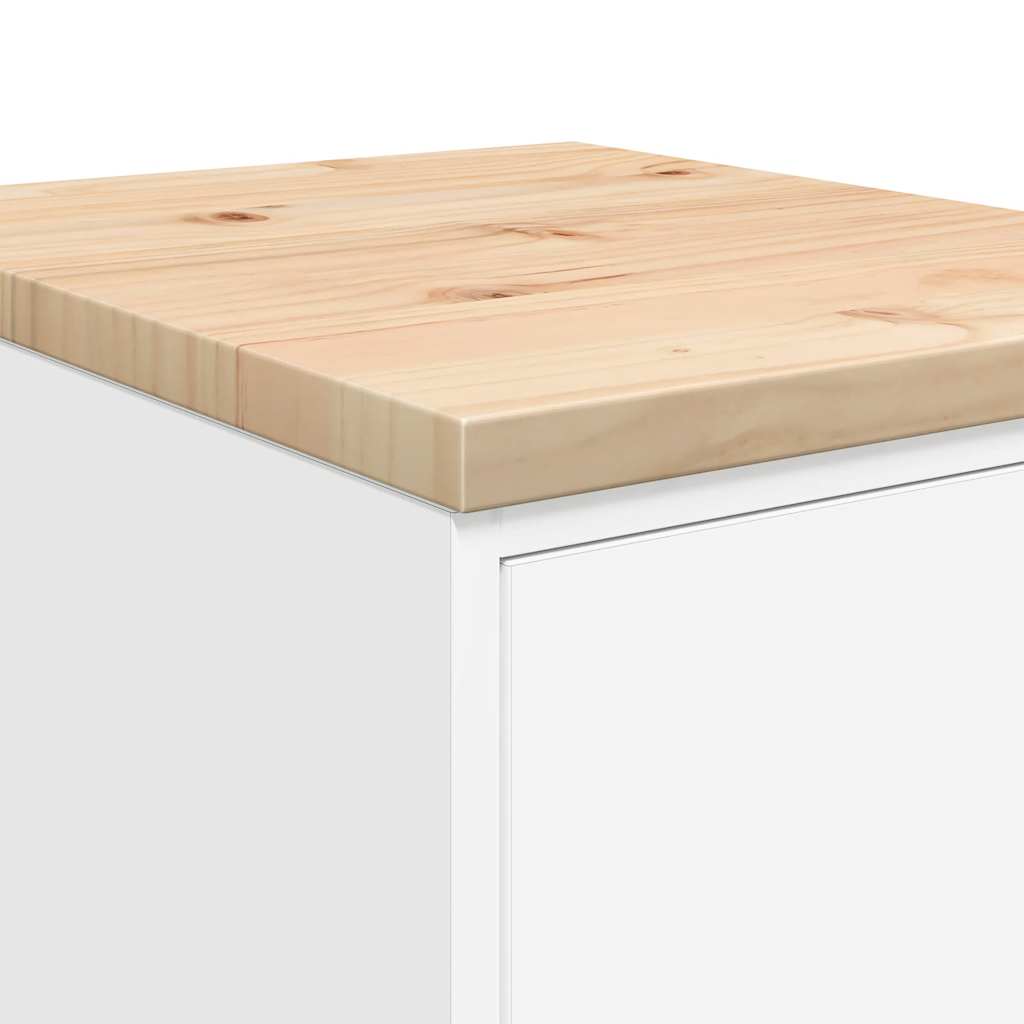 Garagekast 40x51x85 cm massief grenenhout wit is nu te koop bij PeponiXL, paradijselijk wonen!
