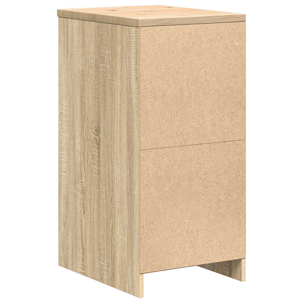 Garagekast 40x51x85 cm massief grenenhout sonoma eikenkleurig is nu te koop bij PeponiXL, paradijselijk wonen!