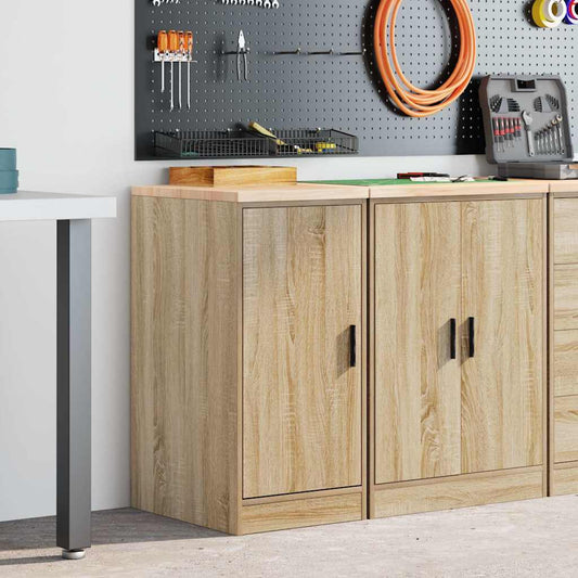 Garagekast 40x51x85 cm massief grenenhout sonoma eikenkleurig is nu te koop bij PeponiXL, paradijselijk wonen!