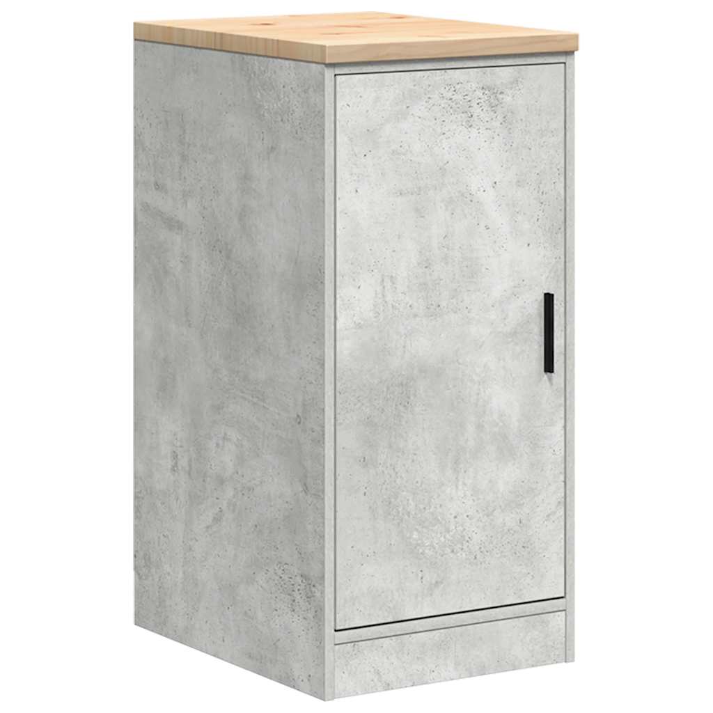 Garagekast 40x51x85 cm massief grenenhout betongrijs is nu te koop bij PeponiXL, paradijselijk wonen!