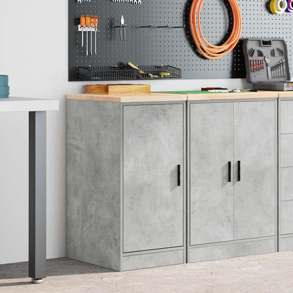 Garagekast 40x51x85 cm massief grenenhout betongrijs is nu te koop bij PeponiXL, paradijselijk wonen!