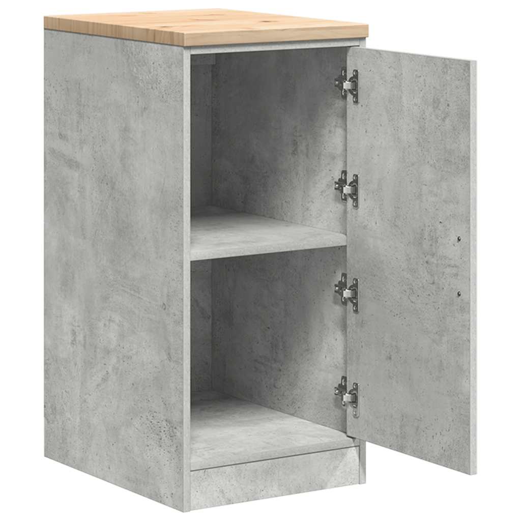 Garagekast 40x51x85 cm massief grenenhout betongrijs is nu te koop bij PeponiXL, paradijselijk wonen!