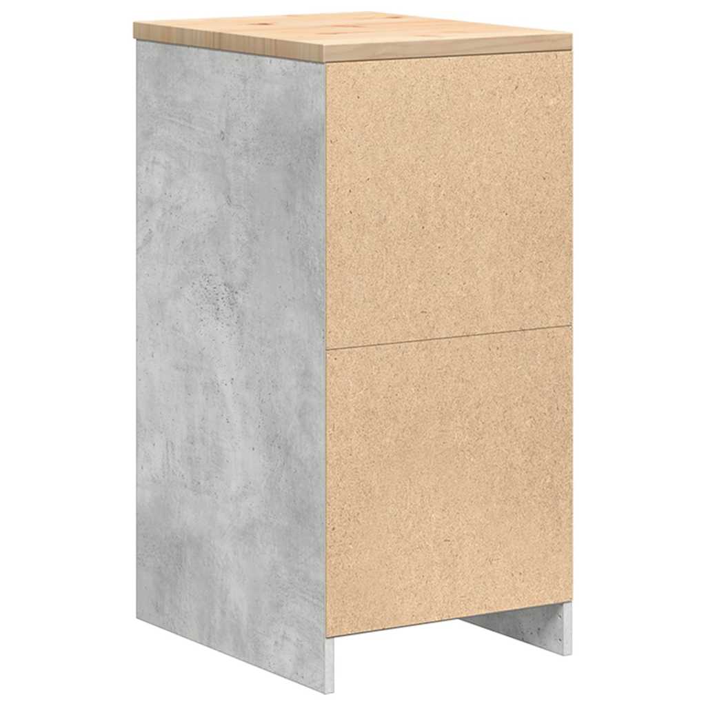 Garagekast 40x51x85 cm massief grenenhout betongrijs is nu te koop bij PeponiXL, paradijselijk wonen!