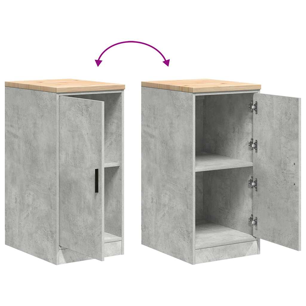 Garagekast 40x51x85 cm massief grenenhout betongrijs is nu te koop bij PeponiXL, paradijselijk wonen!