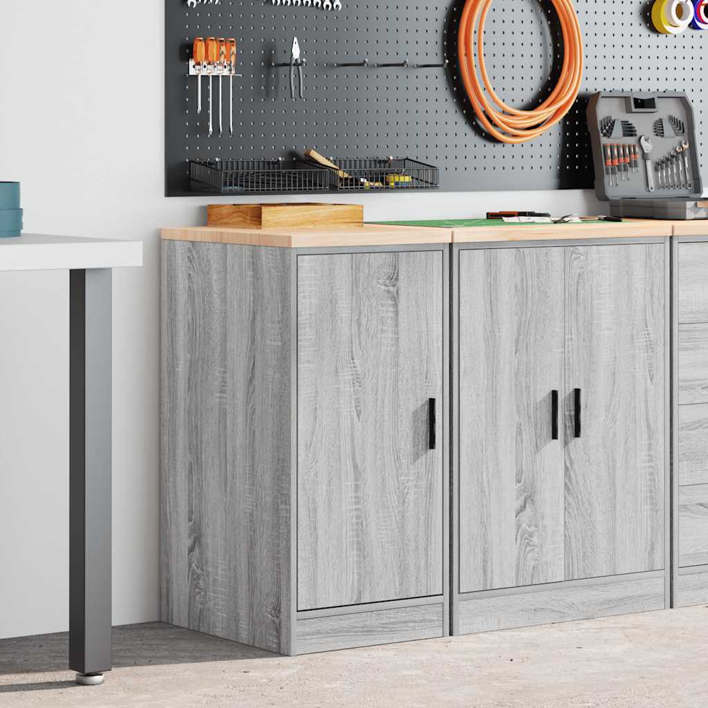 Garagekast 40x51x85 cm massief grenenhout grijs sonoma is nu te koop bij PeponiXL, paradijselijk wonen!
