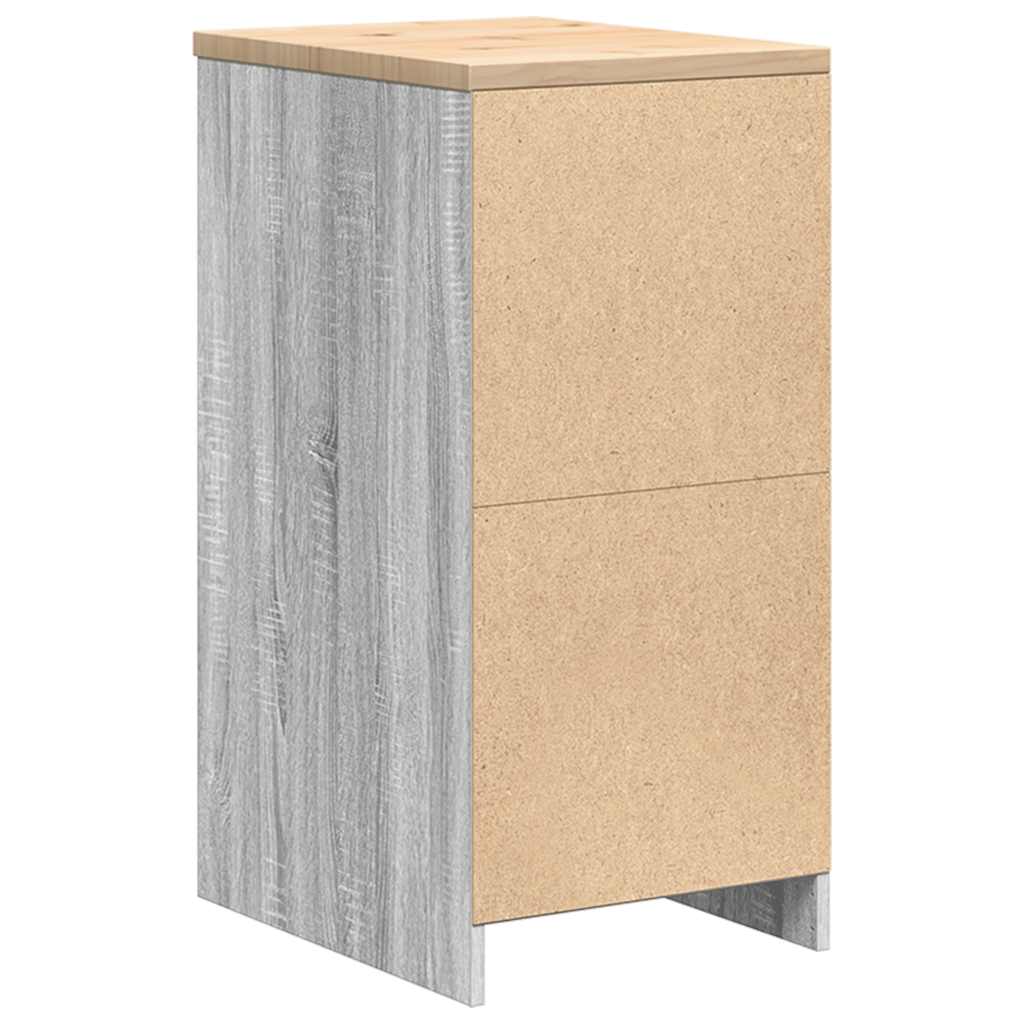 Garagekast 40x51x85 cm massief grenenhout grijs sonoma is nu te koop bij PeponiXL, paradijselijk wonen!