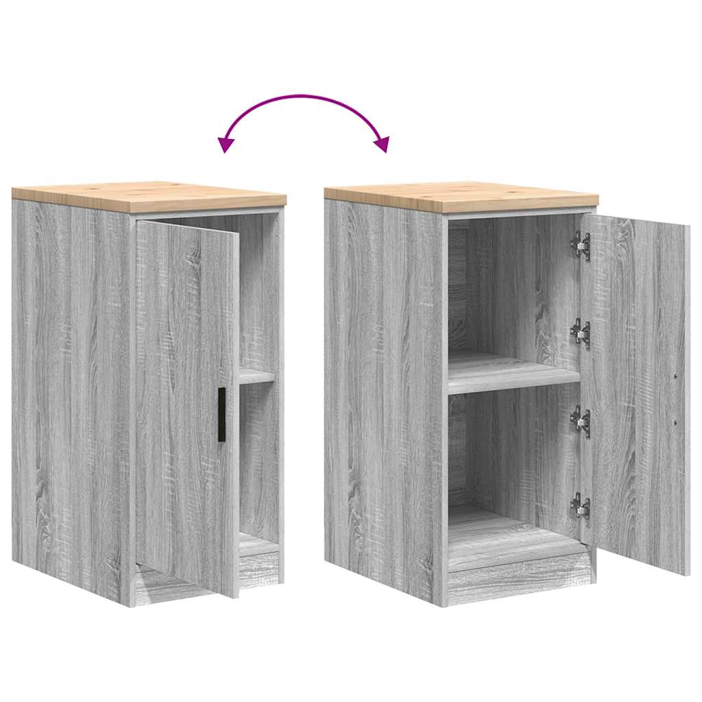 Garagekast 40x51x85 cm massief grenenhout grijs sonoma is nu te koop bij PeponiXL, paradijselijk wonen!