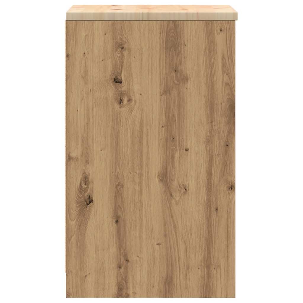 Garagekast 40x51x85 cm massief grenenhout artisan eikenkleurig is nu te koop bij PeponiXL, paradijselijk wonen!