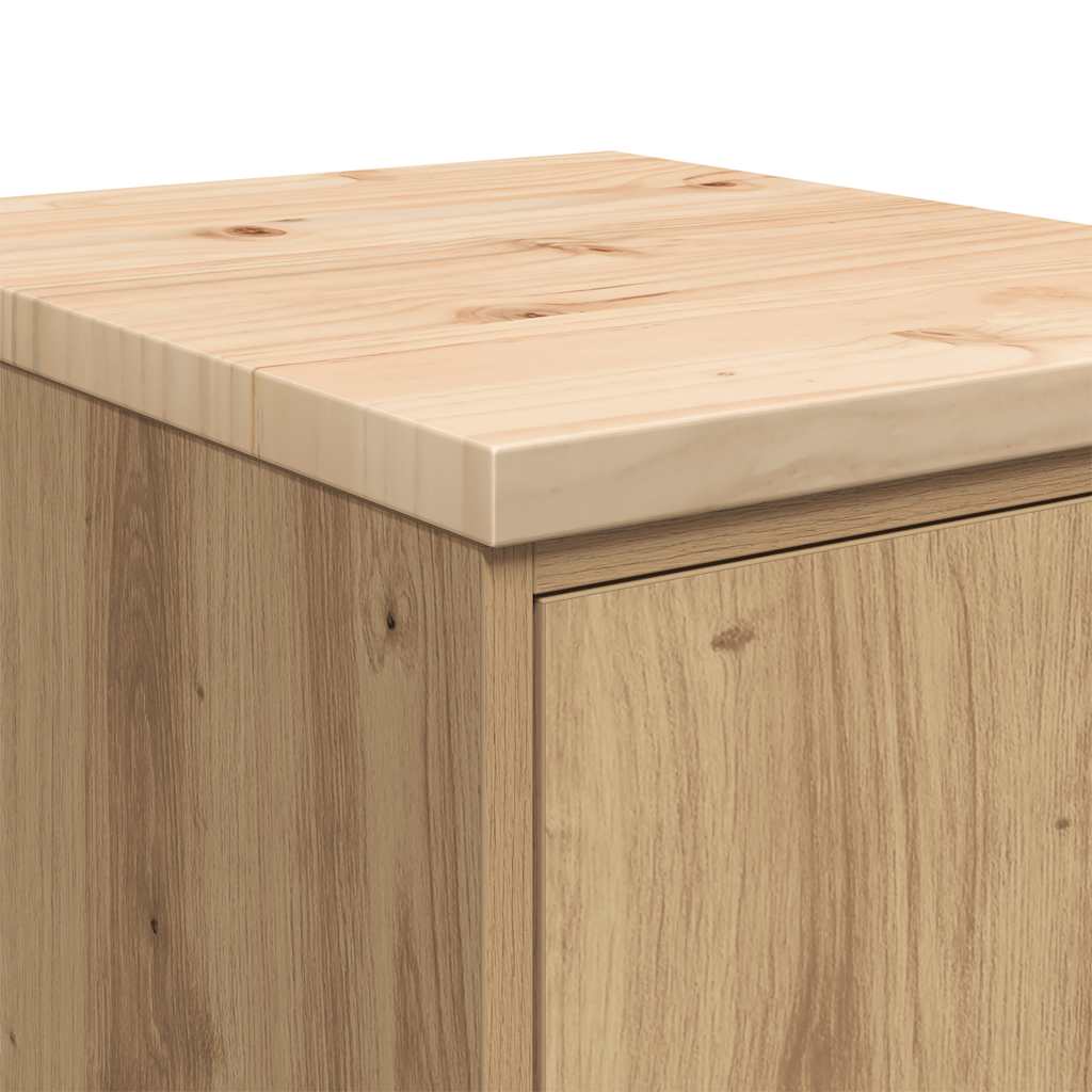 Garagekast 40x51x85 cm massief grenenhout artisan eikenkleurig is nu te koop bij PeponiXL, paradijselijk wonen!