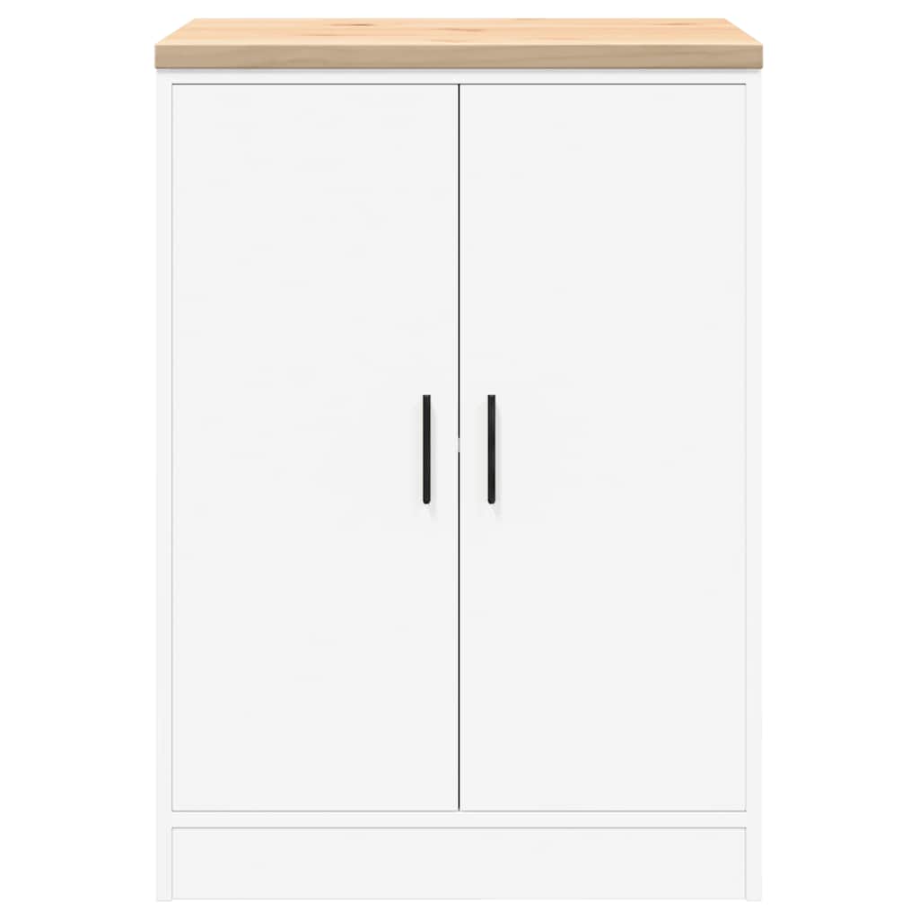 Garagekast 60x51x85 cm massief grenenhout wit is nu te koop bij PeponiXL, paradijselijk wonen!