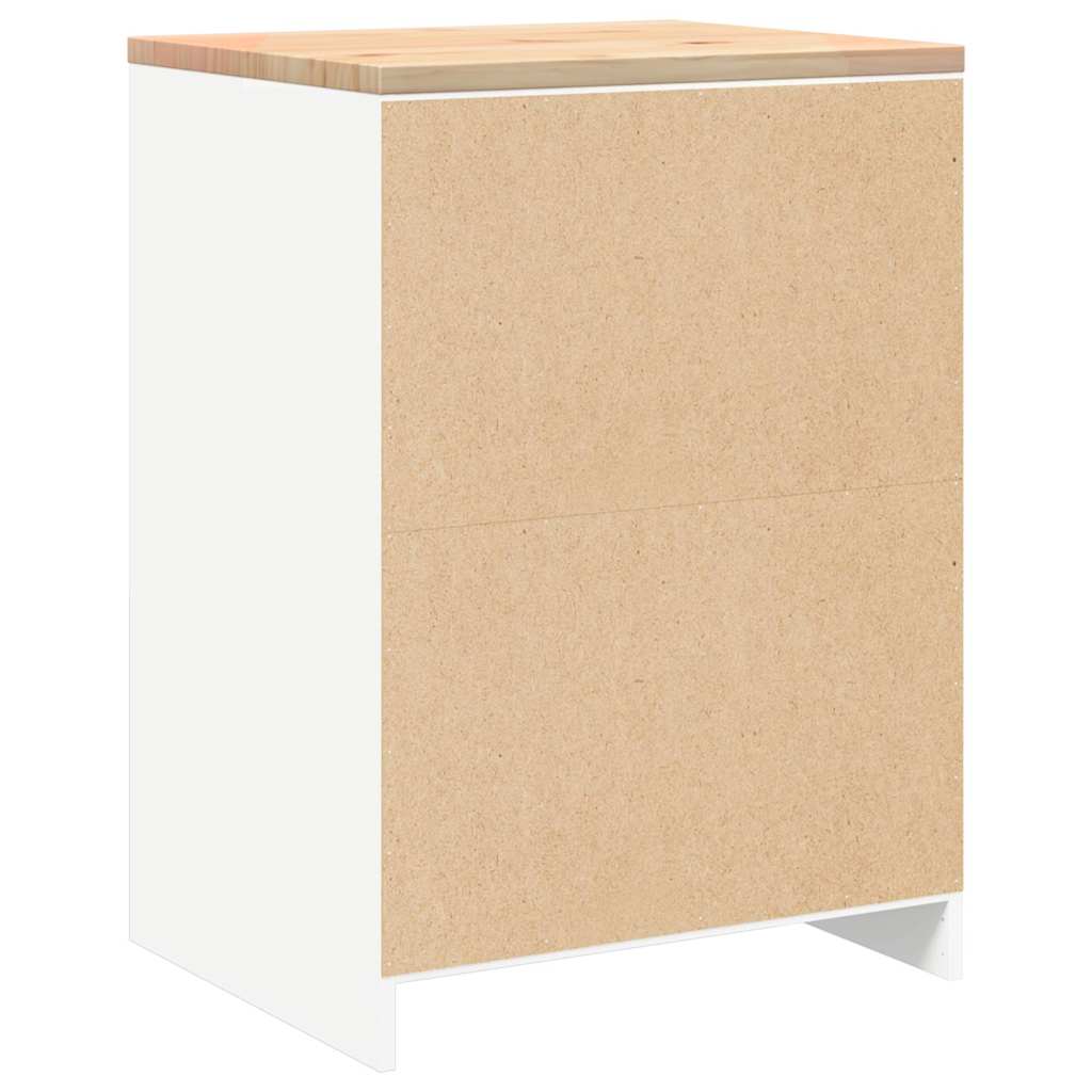 Garagekast 60x51x85 cm massief grenenhout wit is nu te koop bij PeponiXL, paradijselijk wonen!