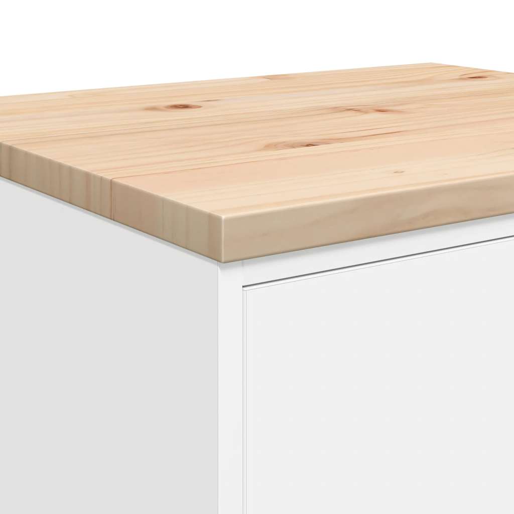 Garagekast 60x51x85 cm massief grenenhout wit is nu te koop bij PeponiXL, paradijselijk wonen!