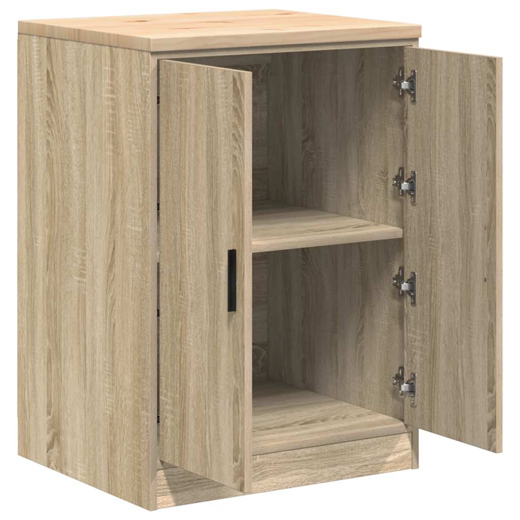 Garagekast 60x51x85 cm massief grenenhout sonoma eikenkleurig is nu te koop bij PeponiXL, paradijselijk wonen!