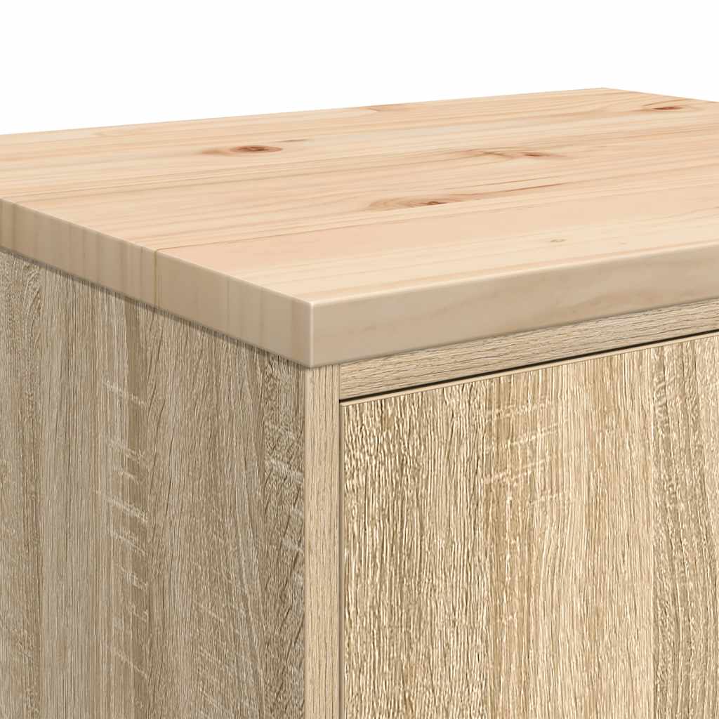 Garagekast 60x51x85 cm massief grenenhout sonoma eikenkleurig is nu te koop bij PeponiXL, paradijselijk wonen!