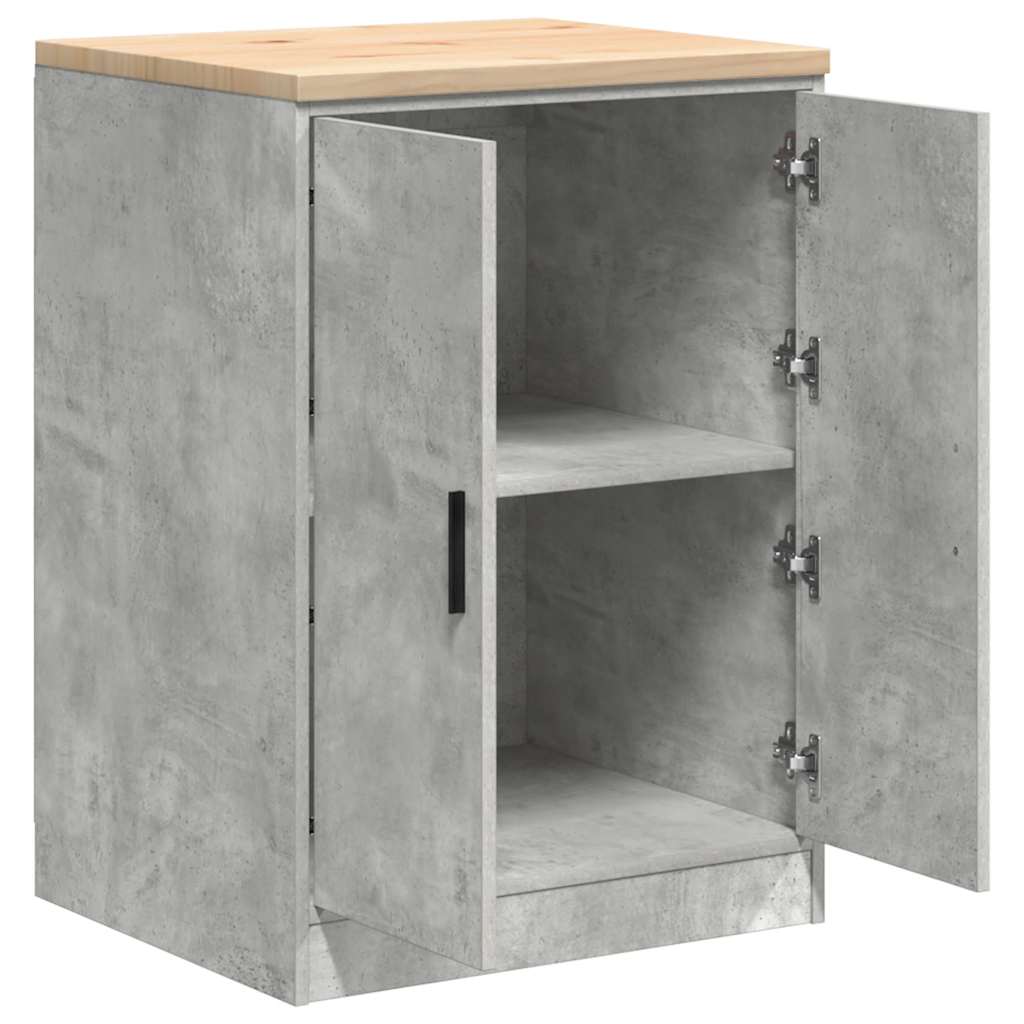Garagekast 60x51x85 cm massief grenenhout betongrijs is nu te koop bij PeponiXL, paradijselijk wonen!