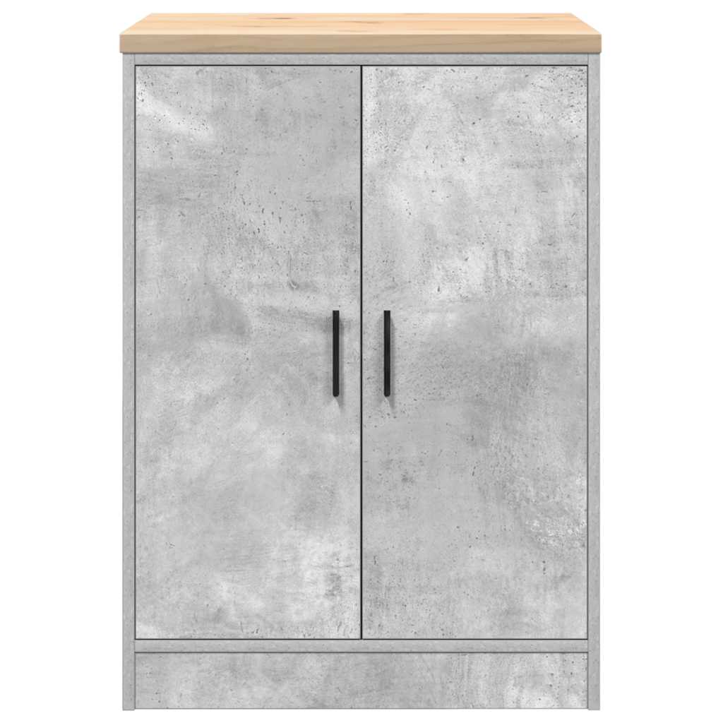 Garagekast 60x51x85 cm massief grenenhout betongrijs is nu te koop bij PeponiXL, paradijselijk wonen!