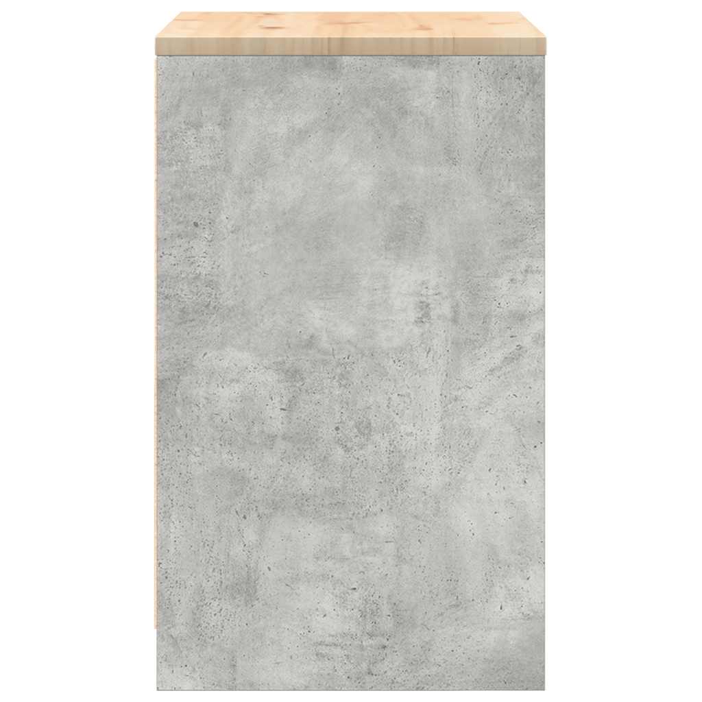 Garagekast 60x51x85 cm massief grenenhout betongrijs is nu te koop bij PeponiXL, paradijselijk wonen!