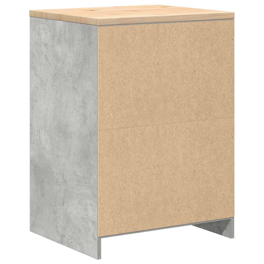 Garagekast 60x51x85 cm massief grenenhout betongrijs is nu te koop bij PeponiXL, paradijselijk wonen!