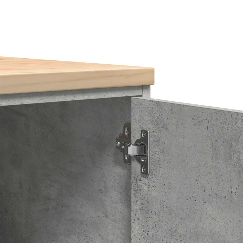 Garagekast 60x51x85 cm massief grenenhout betongrijs is nu te koop bij PeponiXL, paradijselijk wonen!