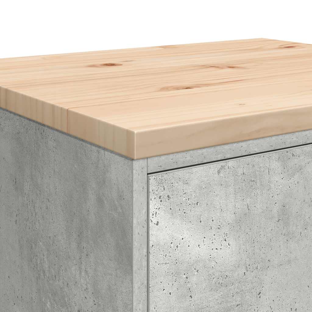 Garagekast 60x51x85 cm massief grenenhout betongrijs is nu te koop bij PeponiXL, paradijselijk wonen!