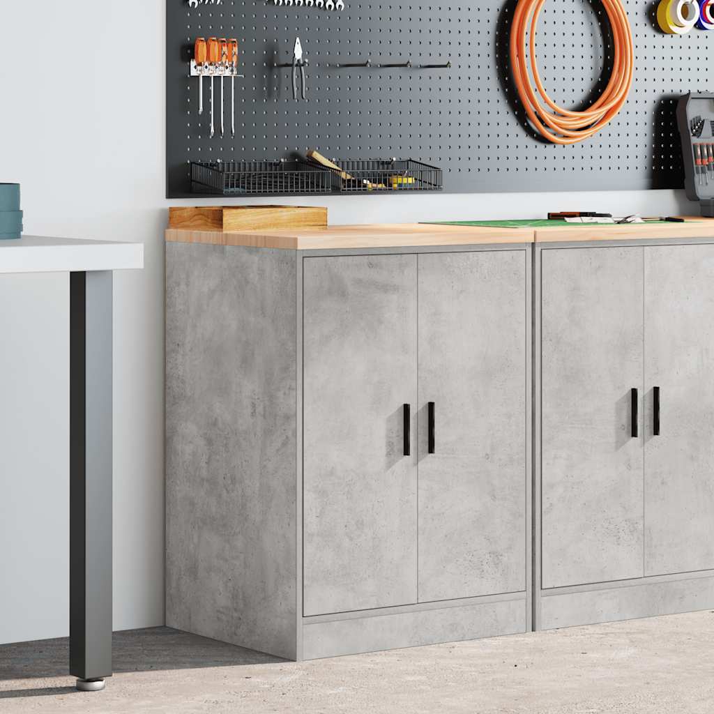 Garagekast 60x51x85 cm massief grenenhout betongrijs is nu te koop bij PeponiXL, paradijselijk wonen!