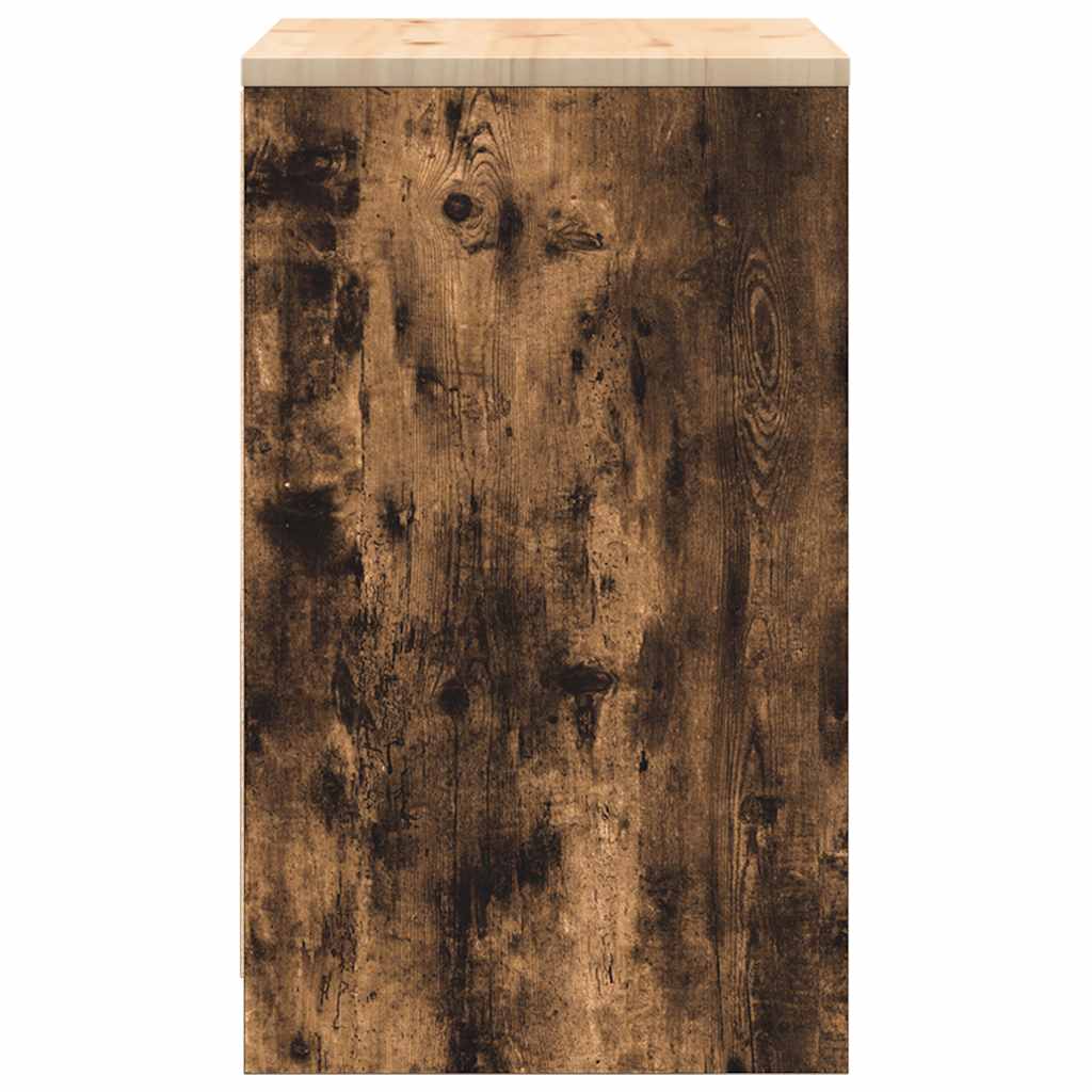 Garagekast 60x51x85 cm massief grenenhout gerookt eiken is nu te koop bij PeponiXL, paradijselijk wonen!