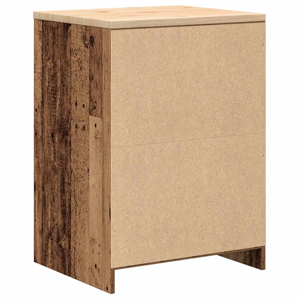 Garagekast 60x51x85 cm massief grenenhout oud hout is nu te koop bij PeponiXL, paradijselijk wonen!