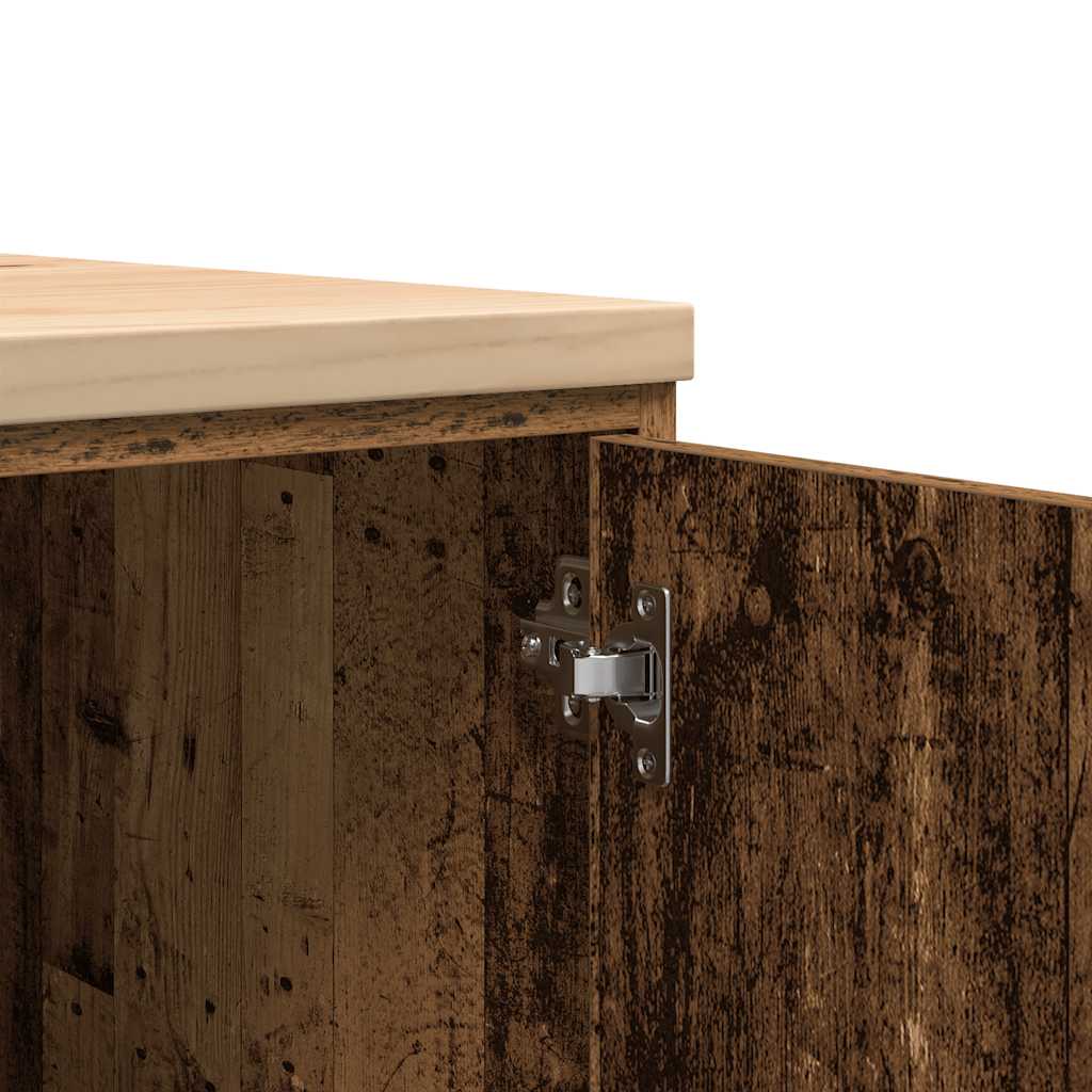 Garagekast 60x51x85 cm massief grenenhout oud hout is nu te koop bij PeponiXL, paradijselijk wonen!