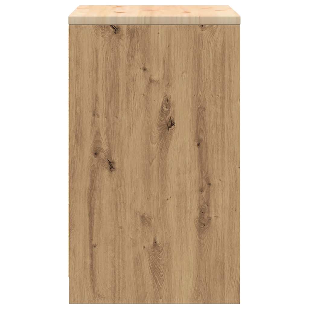 Garagekast 60x51x85 cm massief grenenhout artisan eikenkleurig is nu te koop bij PeponiXL, paradijselijk wonen!