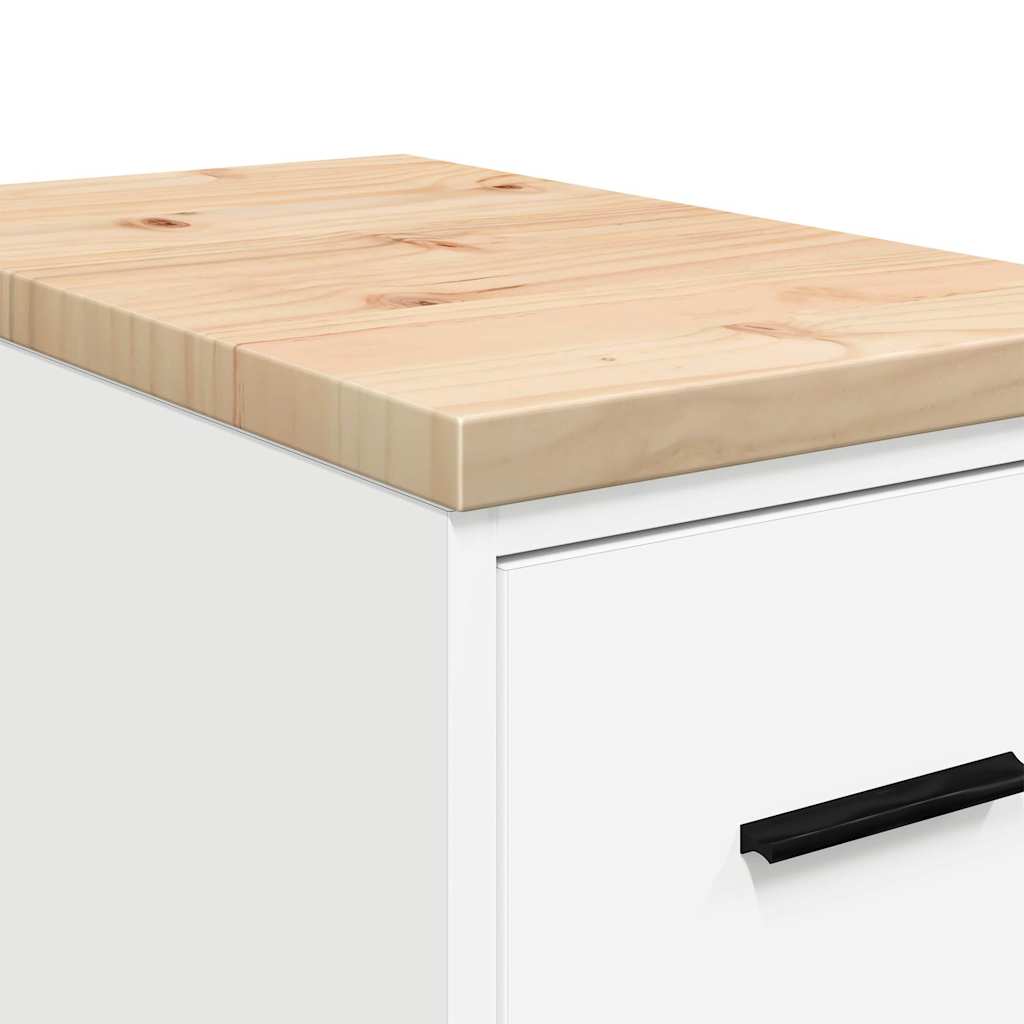 Garagekast 30x51x85 cm massief grenenhout wit is nu te koop bij PeponiXL, paradijselijk wonen!