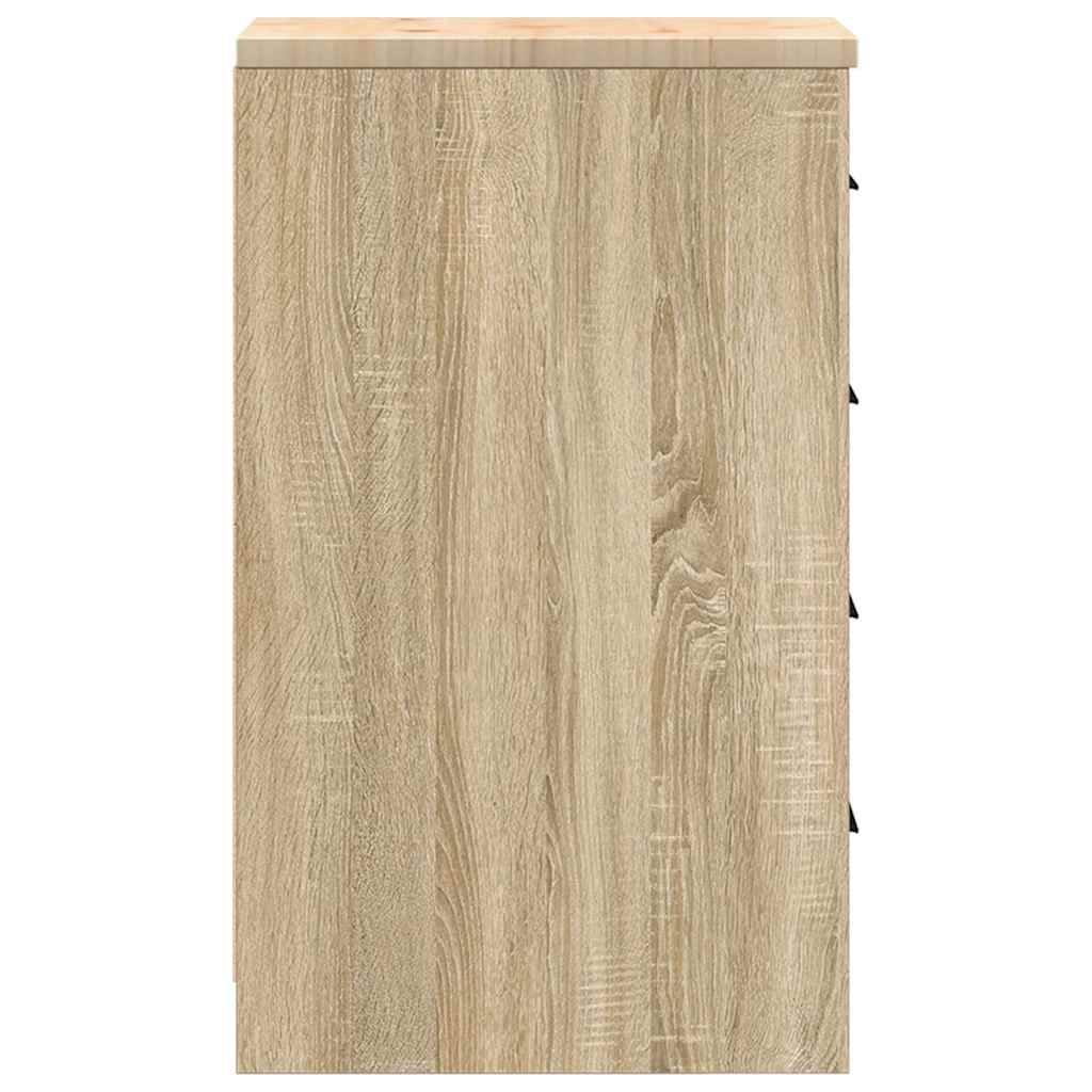 Garagekast 30x51x85 cm massief grenenhout sonoma eikenkleurig is nu te koop bij PeponiXL, paradijselijk wonen!