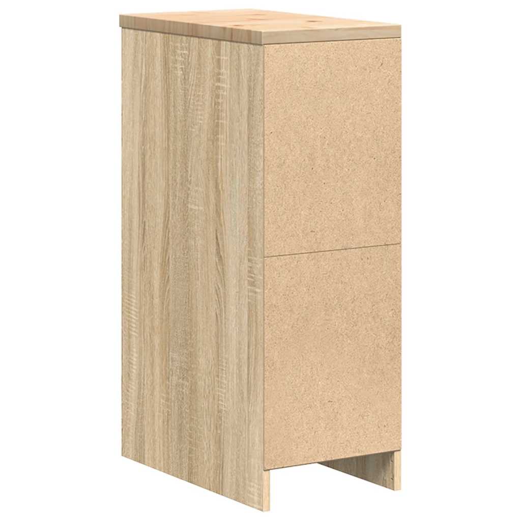 Garagekast 30x51x85 cm massief grenenhout sonoma eikenkleurig is nu te koop bij PeponiXL, paradijselijk wonen!