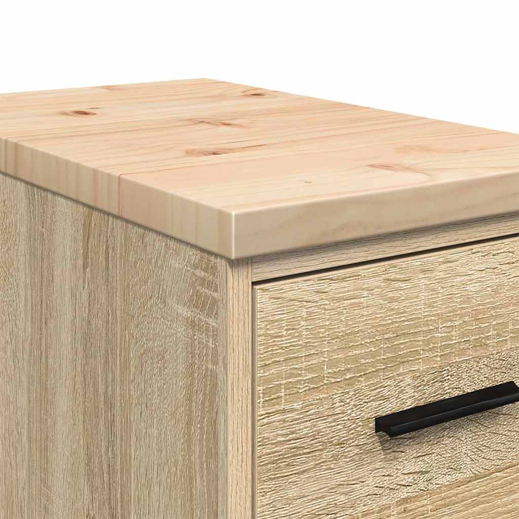 Garagekast 30x51x85 cm massief grenenhout sonoma eikenkleurig is nu te koop bij PeponiXL, paradijselijk wonen!