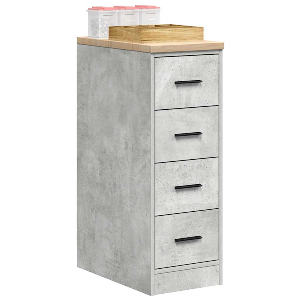 Garagekast 30x51x85 cm massief grenenhout betongrijs is nu te koop bij PeponiXL, paradijselijk wonen!