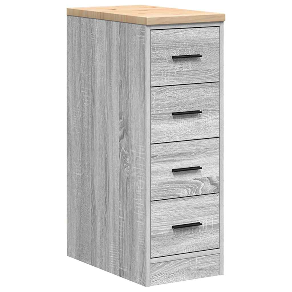 Garagekast 30x51x85 cm massief grenenhout grijs sonoma is nu te koop bij PeponiXL, paradijselijk wonen!