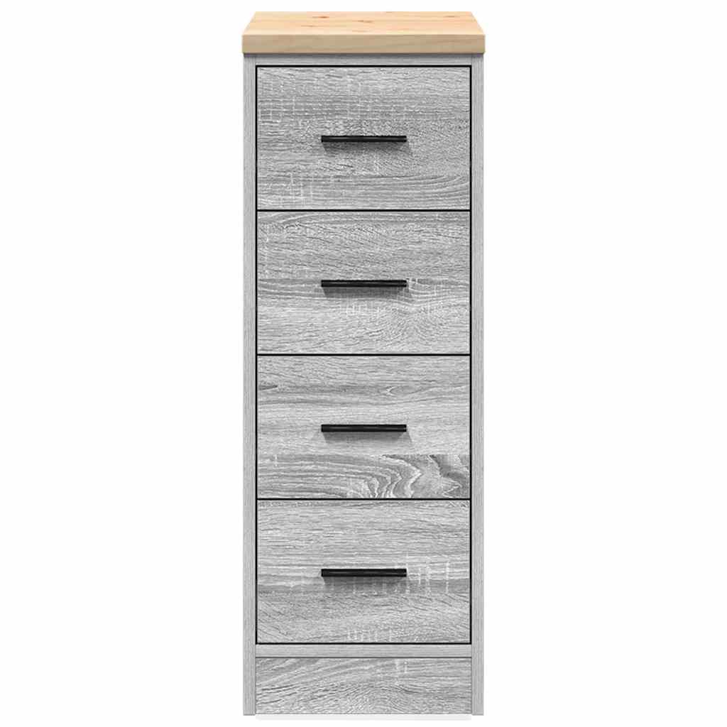 Garagekast 30x51x85 cm massief grenenhout grijs sonoma is nu te koop bij PeponiXL, paradijselijk wonen!
