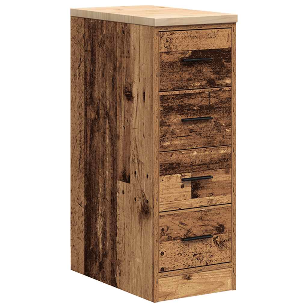Garagekast 30x51x85 cm massief grenenhout oud hout is nu te koop bij PeponiXL, paradijselijk wonen!