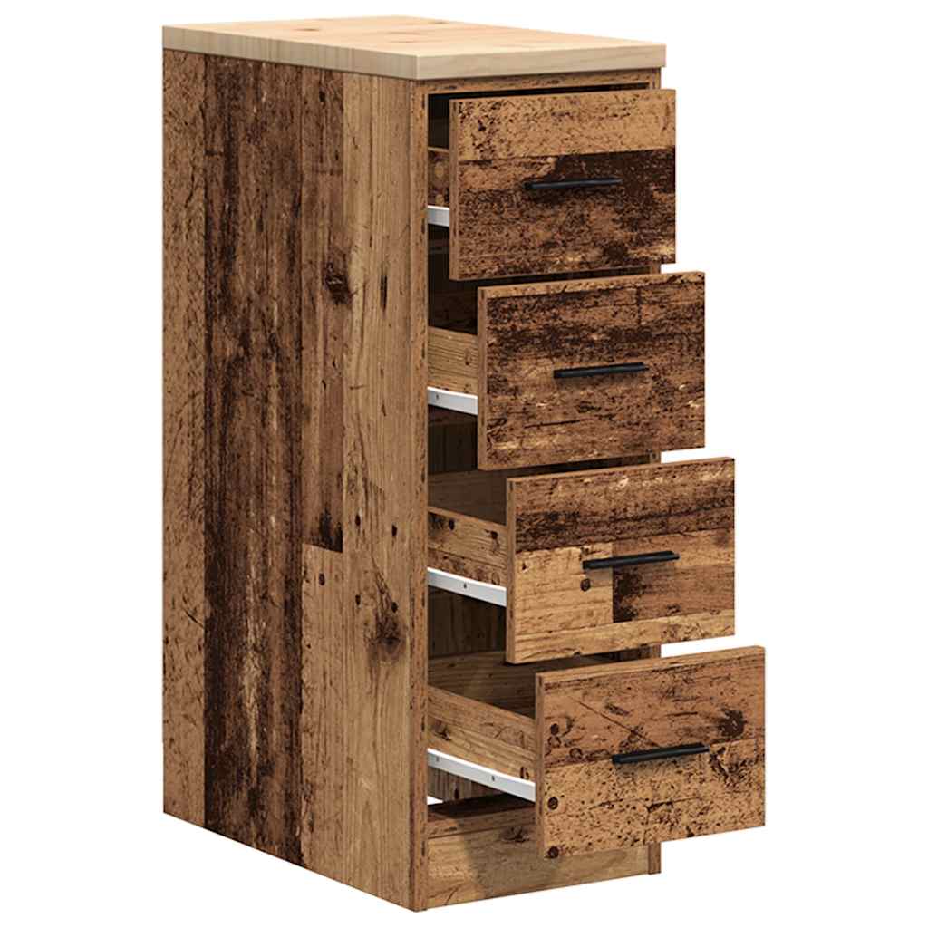Garagekast 30x51x85 cm massief grenenhout oud hout is nu te koop bij PeponiXL, paradijselijk wonen!