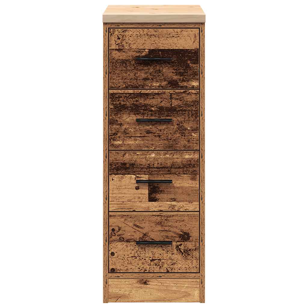 Garagekast 30x51x85 cm massief grenenhout oud hout is nu te koop bij PeponiXL, paradijselijk wonen!