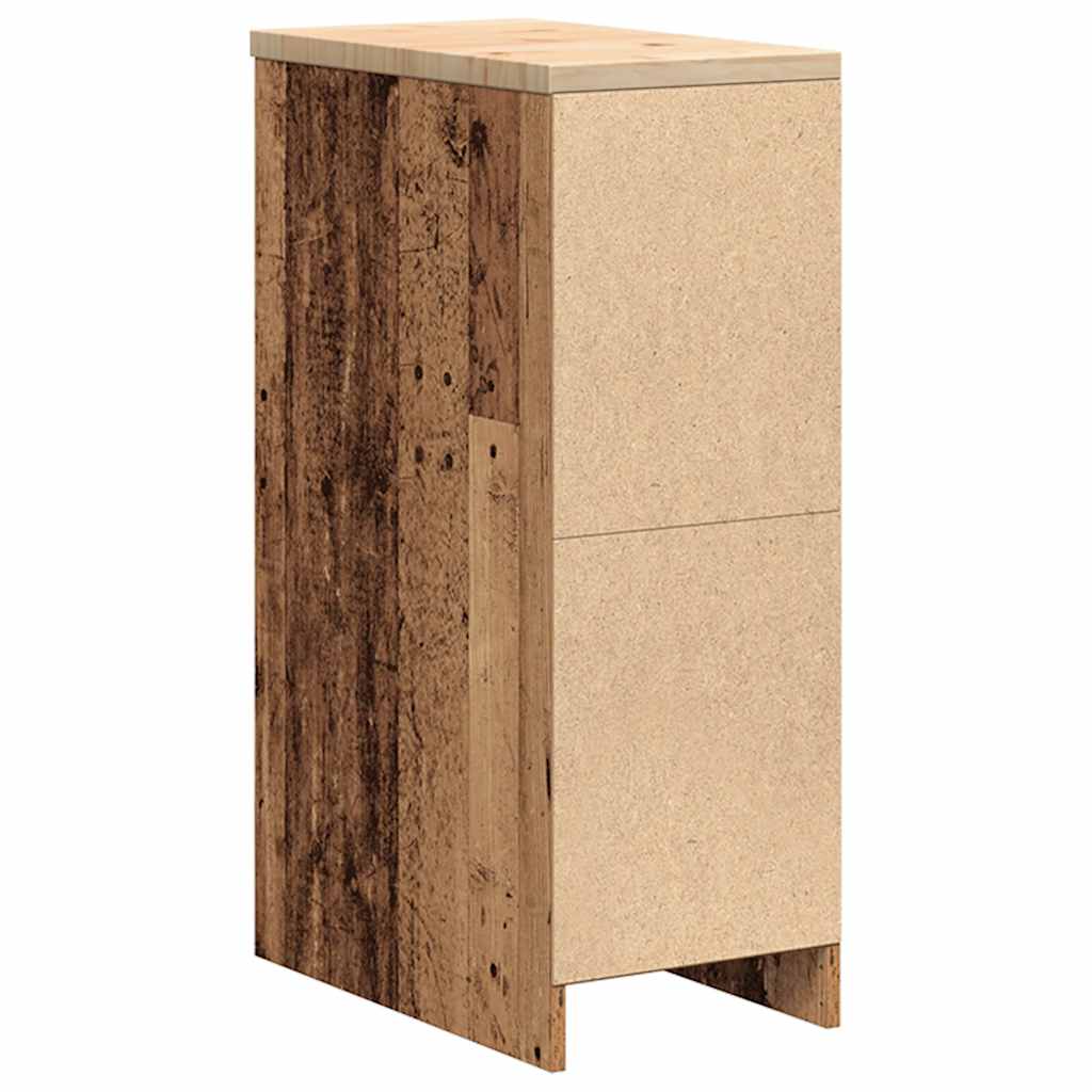 Garagekast 30x51x85 cm massief grenenhout oud hout is nu te koop bij PeponiXL, paradijselijk wonen!